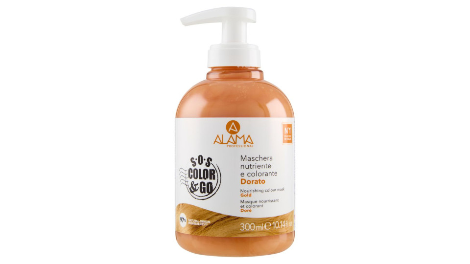 Alama Professional S.o.s. Color & Go Maschera Nutriente E Colorante Dorato 300 Ml