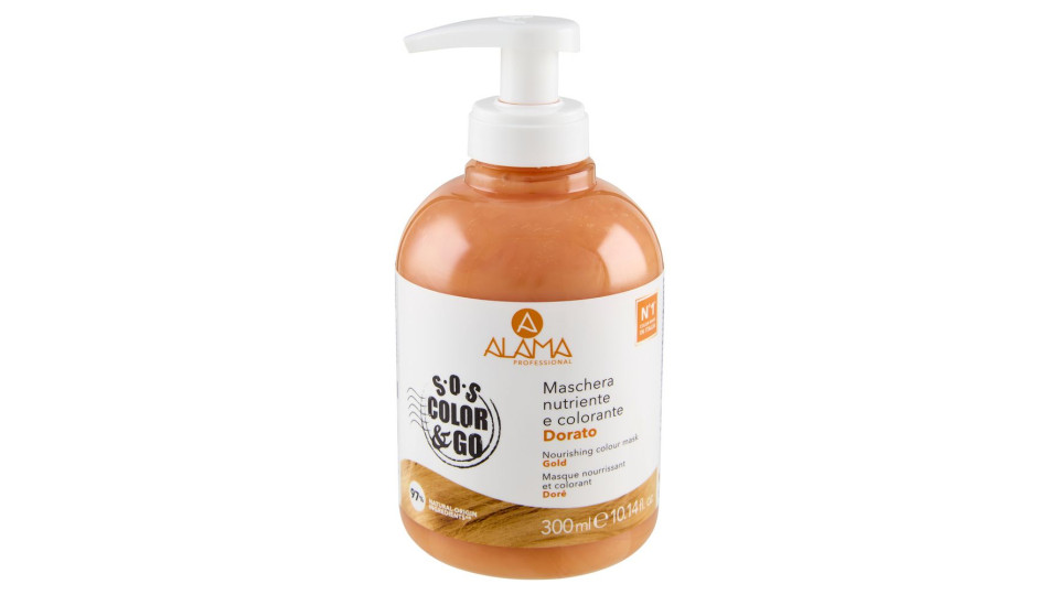 Alama Professional S.o.s. Color & Go Maschera Nutriente E Colorante Dorato 300 Ml
