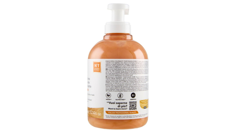 Alama Professional S.o.s. Color & Go Maschera Nutriente E Colorante Dorato 300 Ml