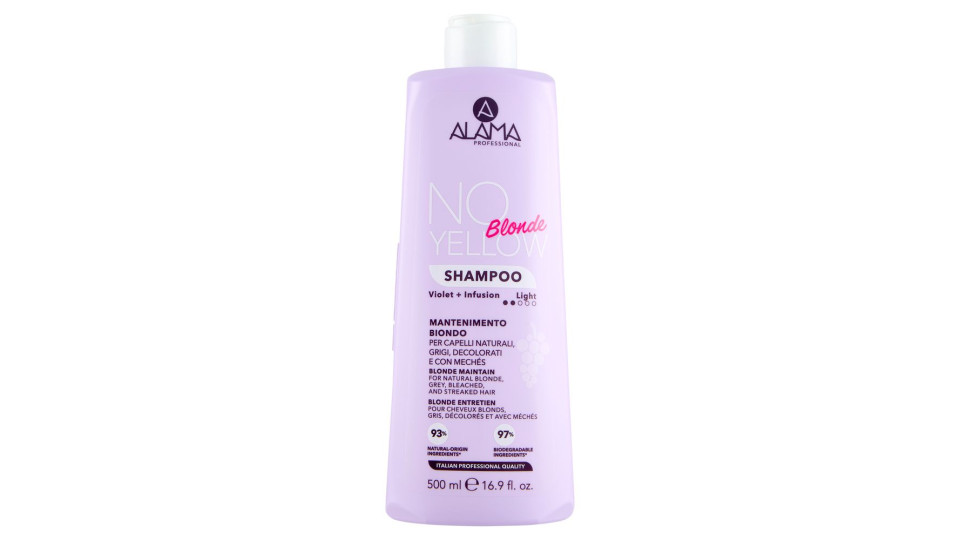 Alama Professional No Yellow Blonde Shampoo Mantenimento Biondo 500 Ml