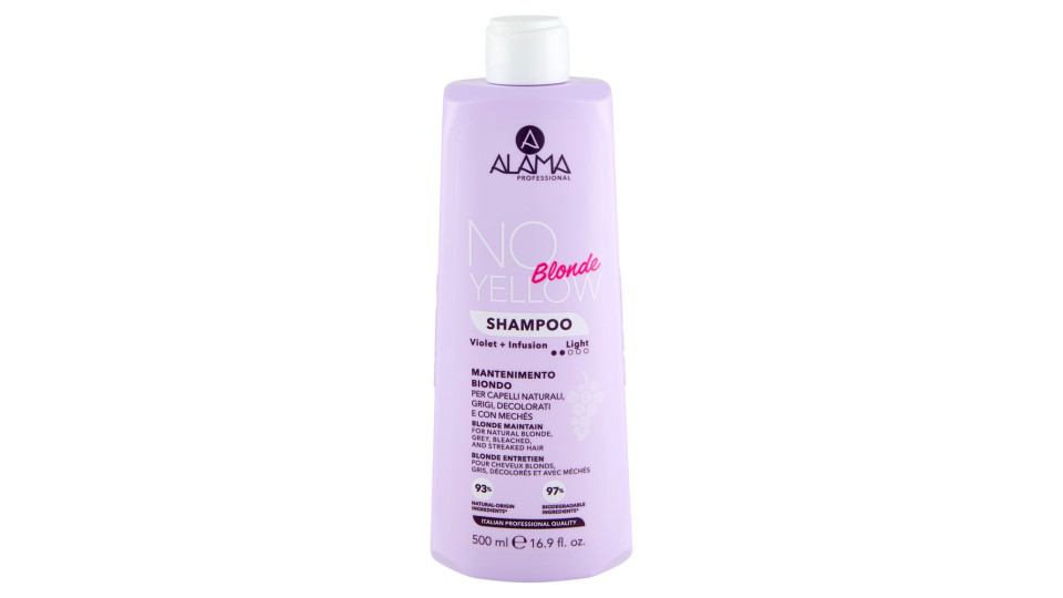 Alama Professional No Yellow Blonde Shampoo Mantenimento Biondo 500 Ml