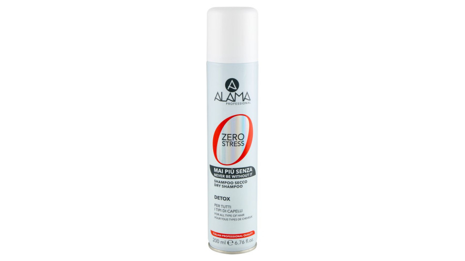 Alama Professional Zero Stress Mai Più Senza Shampoo Secco Detox 200 Ml