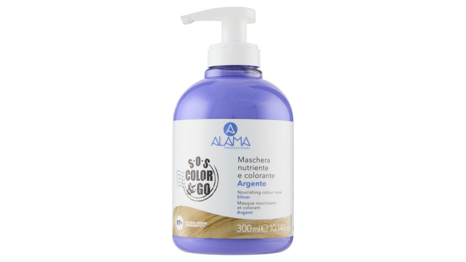 Alama Professional S.o.s. Color & Go Maschera Nutriente E Colorante Argento 300 Ml