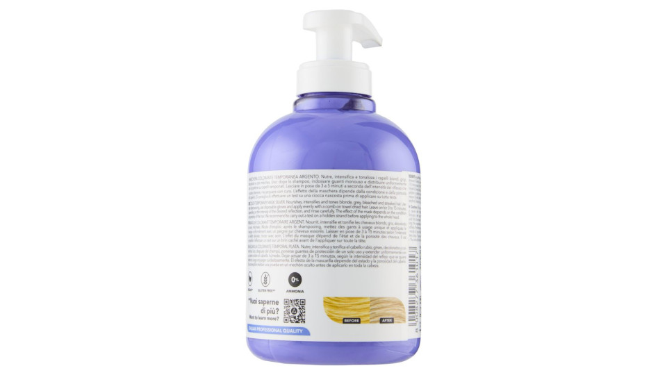Alama Professional S.o.s. Color & Go Maschera Nutriente E Colorante Argento 300 Ml