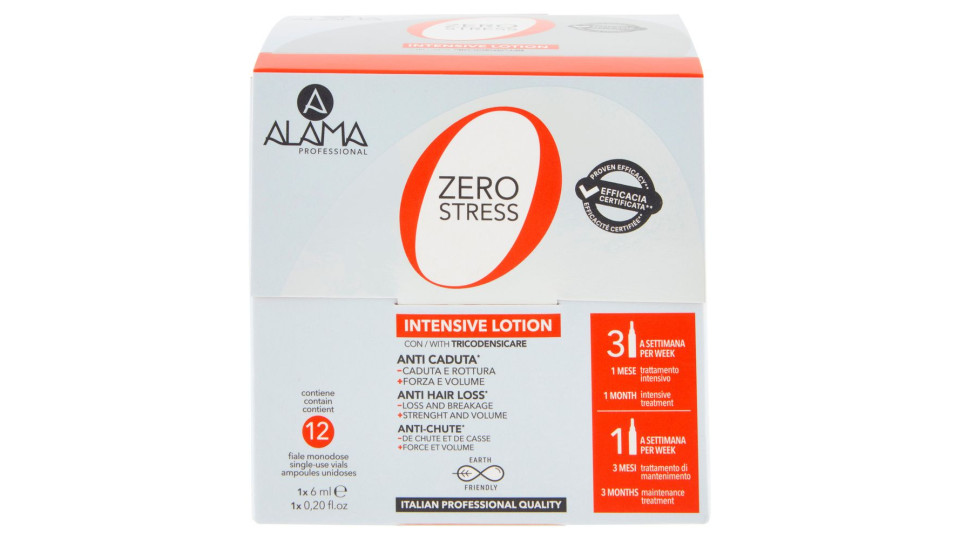 Alama Professional Zero Stress Intensive Lotion Con Tricodensicare Anti Caduta* 12 X 6 Ml