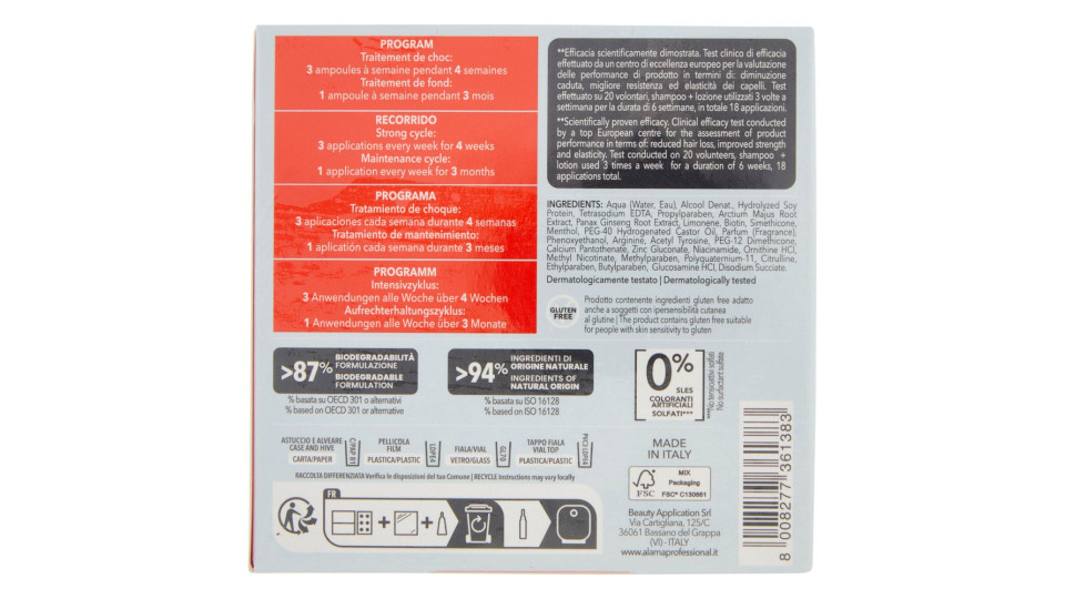 Alama Professional Zero Stress Intensive Lotion Con Tricodensicare Anti Caduta* 12 X 6 Ml