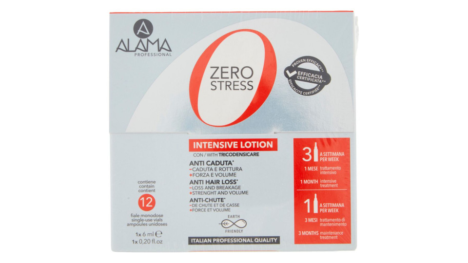 Alama Professional Zero Stress Intensive Lotion Con Tricodensicare Anti Caduta* 12 X 6 Ml