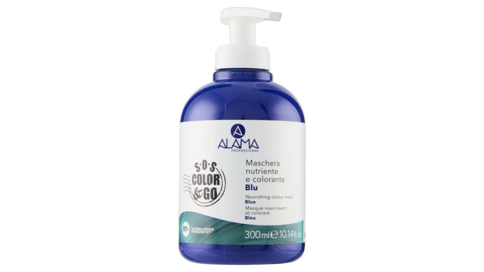 Alama Professional S.o.s. Color & Go Maschera Nutriente E Colorante Blu 300 Ml