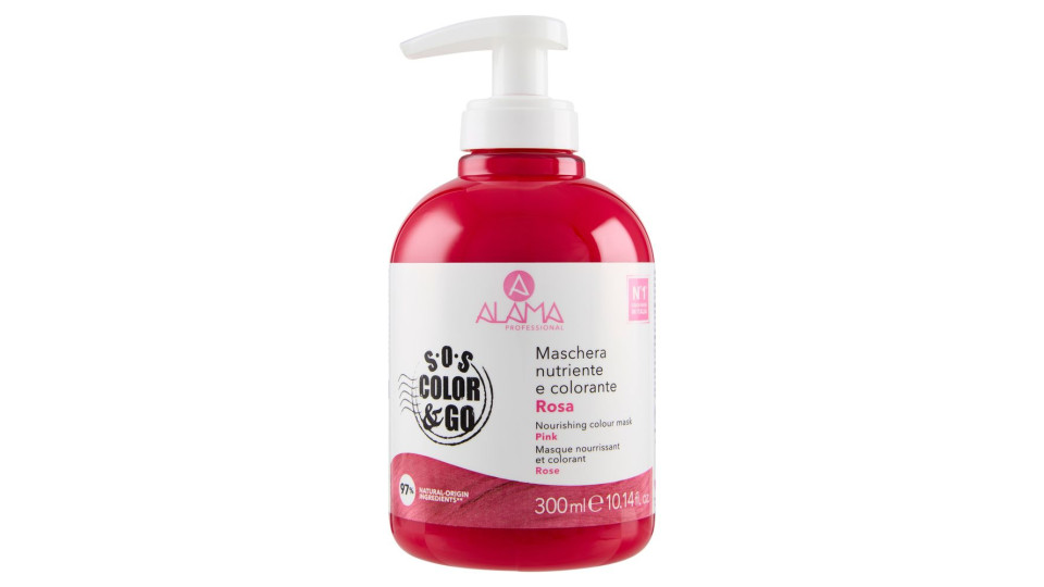 Alama Professional S.o.s. Color & Go Maschera Nutriente E Colorante Rosa 300 Ml