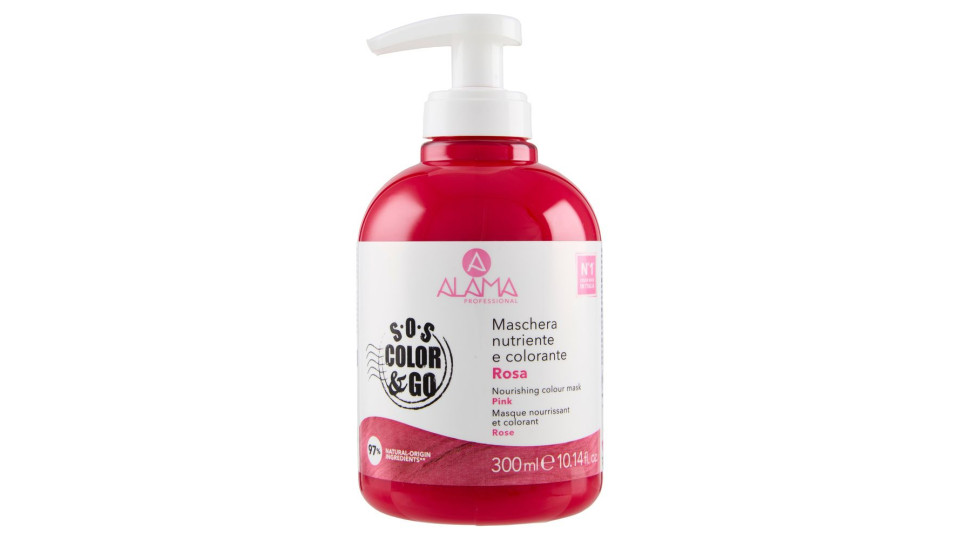 Alama Professional S.o.s. Color & Go Maschera Nutriente E Colorante Rosa 300 Ml