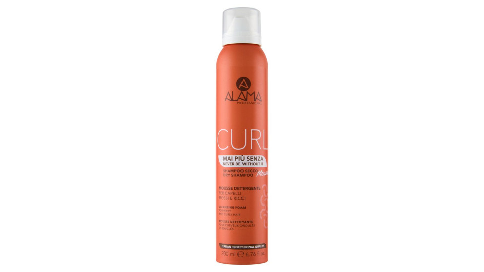 Alama Professional Curl Mai Più Senza Shampoo Secco Mousse Detergente 200 Ml