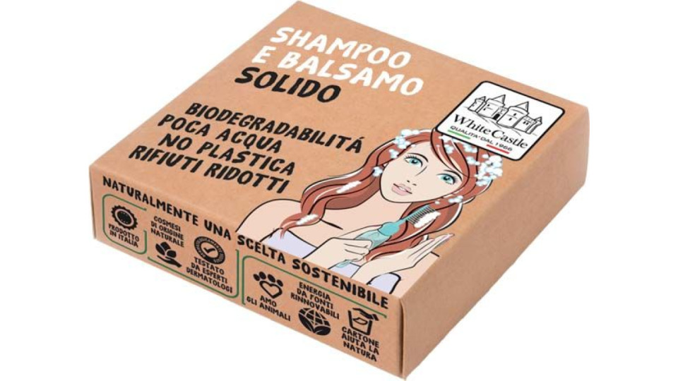 Shampoo E Balsamo Solido White Castle 70 G
