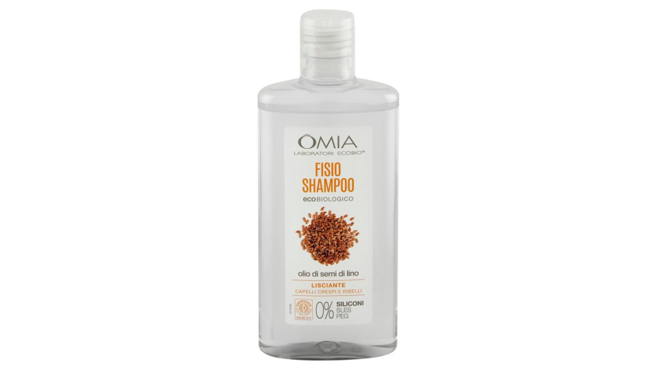 Omia Laboratori Ecobio Fisio Shampoo Ecobiologico Olio Di Semi Di Lino Lisciante 200 Ml