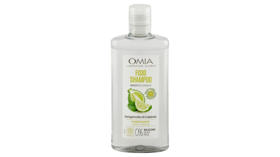 Omia Laboratori Ecobio Fisio Shampoo Ecobiologico Bergamotto Di Calabria Purificante 200 Ml
