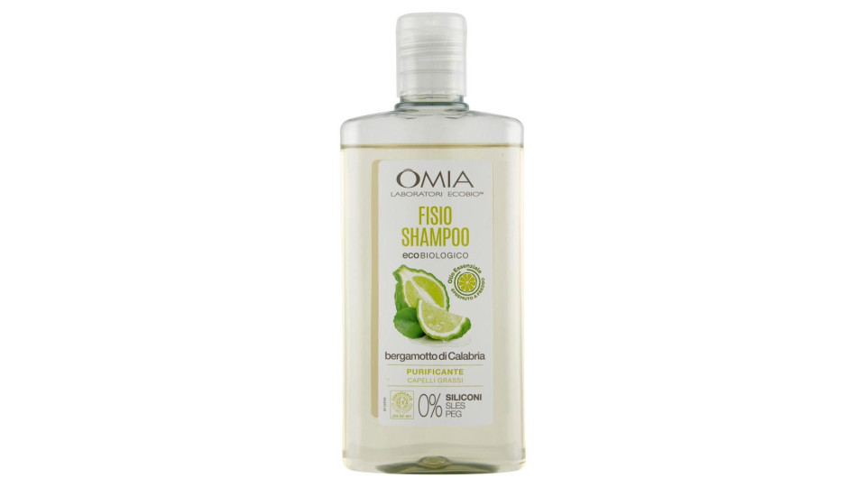 Omia Laboratori Ecobio Fisio Shampoo Ecobiologico Bergamotto Di Calabria Purificante 200 Ml
