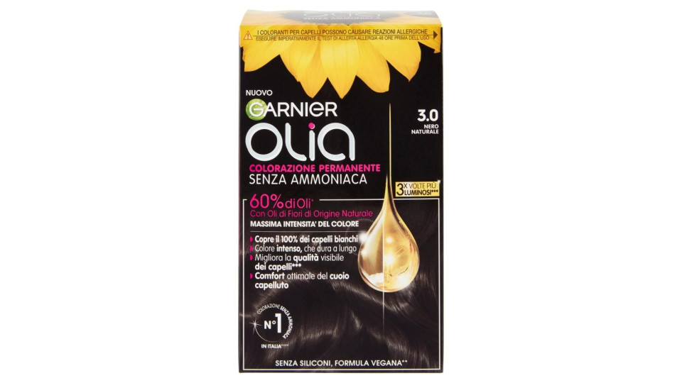 Garnier Olia Tinta Capelli, Senza Ammoniaca, Soft Black 30