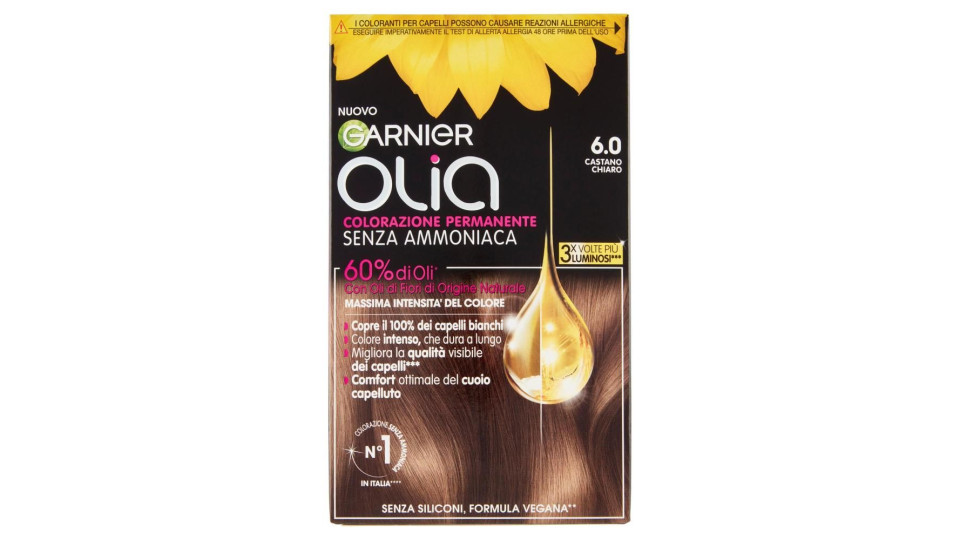 Garnier Olia Tinta Capelli, Senza Ammoniaca, Light Brown 60