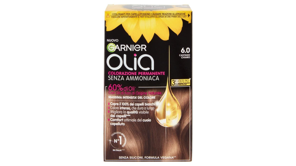 Garnier Olia Tinta Capelli, Senza Ammoniaca, Light Brown 60