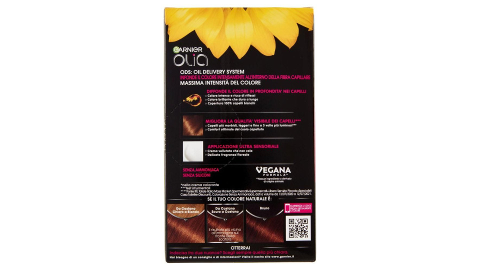 Garnier Olia Tinta Capelli, Senza Ammoniaca, Light Chocolate 635