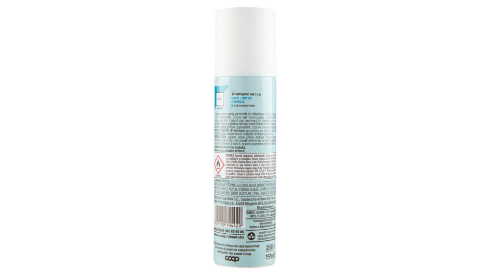 Hair Shampoo Secco Tutti I Tipi Di Capelli 150 Ml