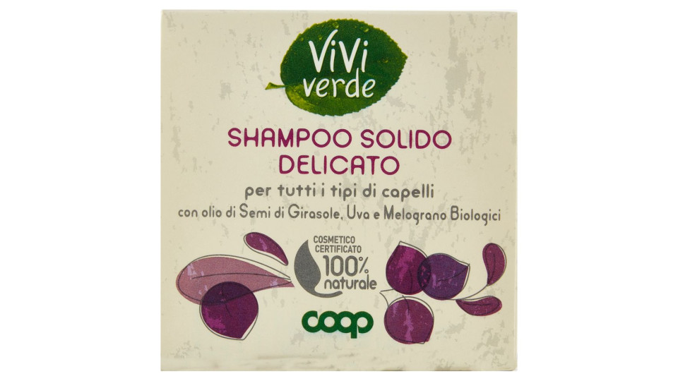Shampoo Solido Delicato Per Tutti I Tipi Di Capelli 60 G