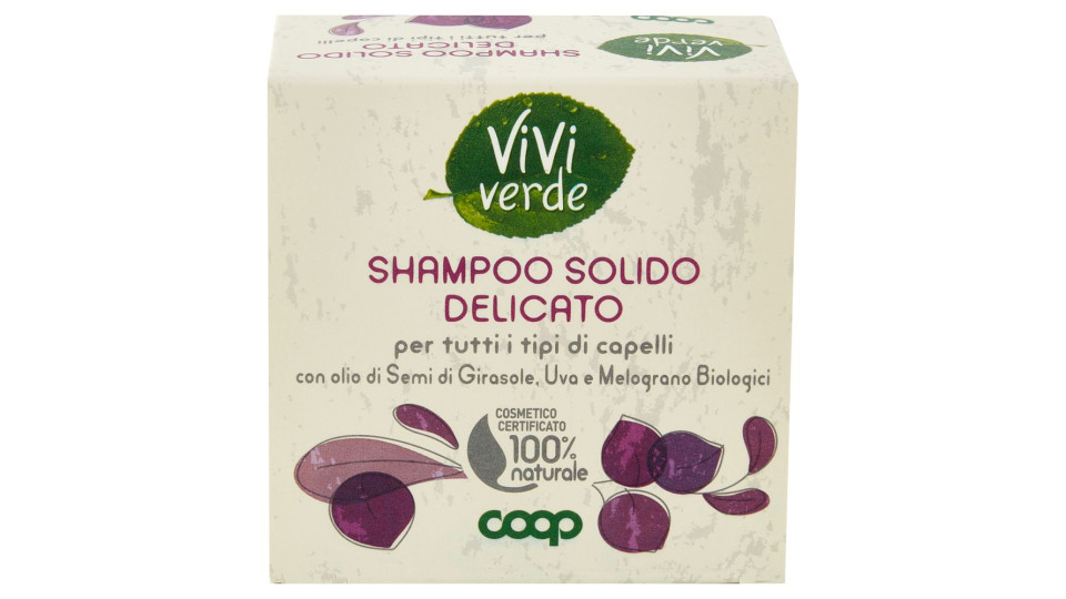 Shampoo Solido Delicato Per Tutti I Tipi Di Capelli 60 G