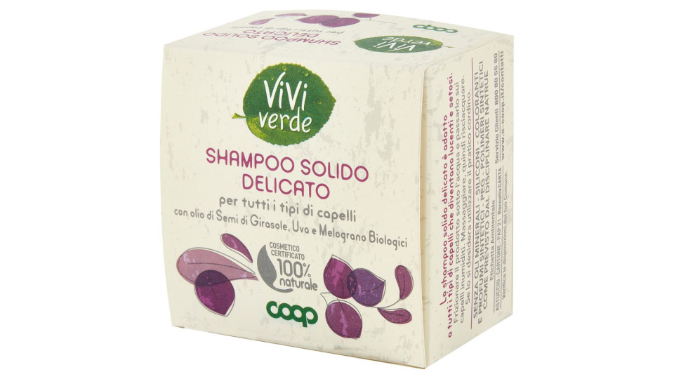 Shampoo Solido Delicato Per Tutti I Tipi Di Capelli 60 G