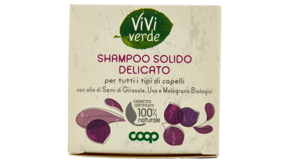 Shampoo Solido Delicato Per Tutti I Tipi Di Capelli 60 G