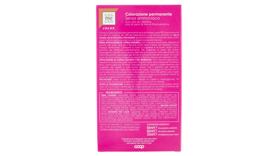 Color Colorazione Permanente Senza Ammoniaca 4.6 Rosso Mogano
