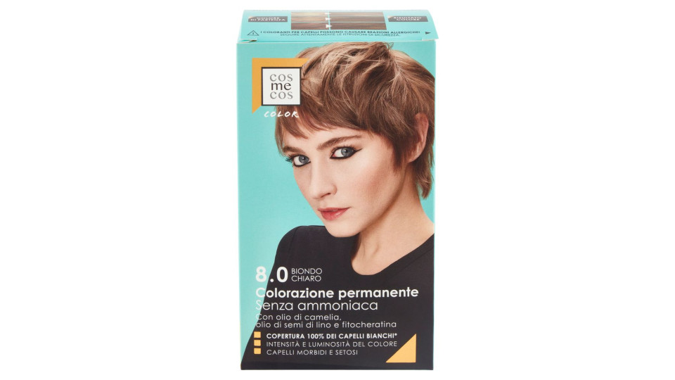 Color Colorazione Permanente Senza Ammoniaca 8.0 Biondo Chiaro