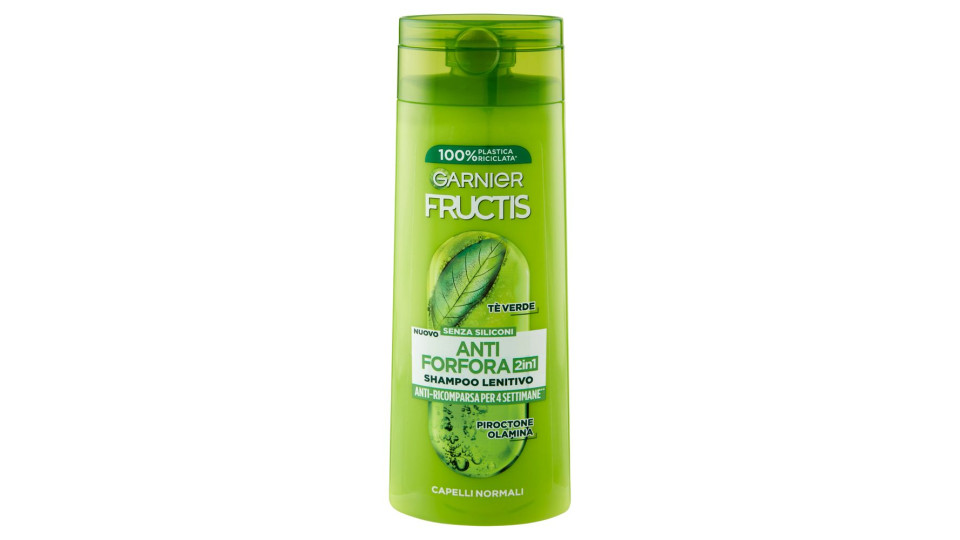 Garnier Fructis Shampoo Antiforfora 2in1 Lenitivo, Per Capelli Normali, 250 Ml