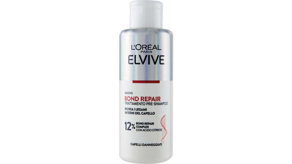 Bond Repair Pre-shampoo Con Acido Citrico Per Capelli Danneggiati Elvive 200 Ml
