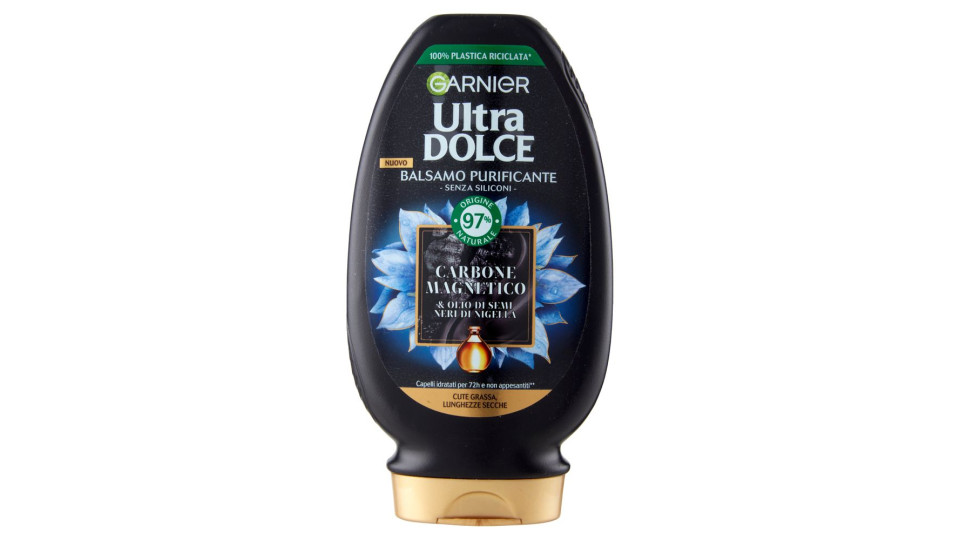 Garnier Ultra Dolce Balsamo Purificante E Idratante Carbone Magnetico, 200 Ml