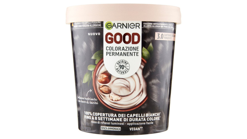 Garnier Good 3.0 Castano Cioccolato Fondente, Colorazione Permanente Senza Ammoniaca