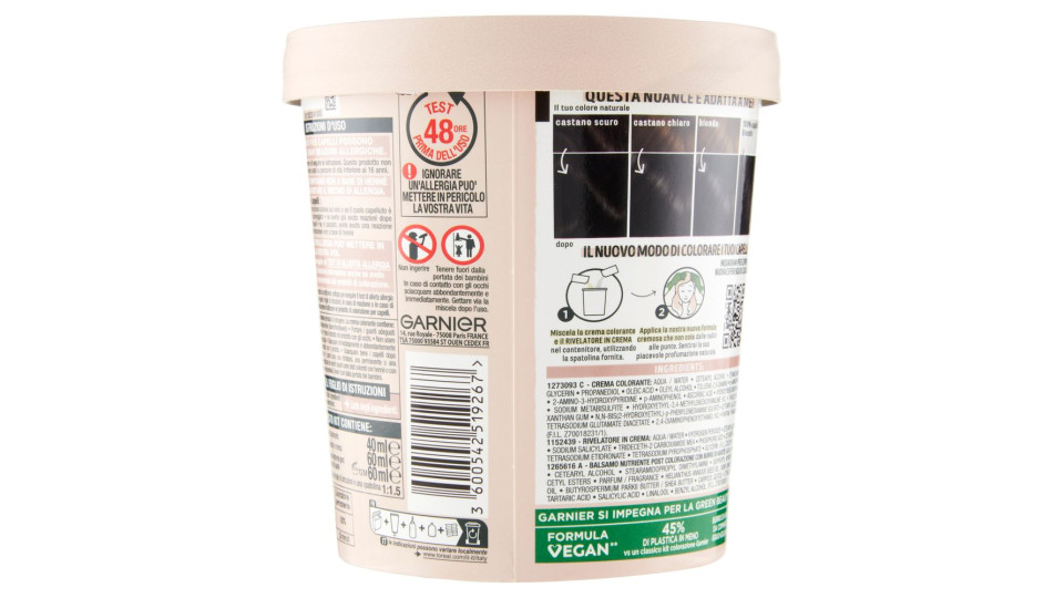 Garnier Good 3.0 Castano Cioccolato Fondente, Colorazione Permanente Senza Ammoniaca