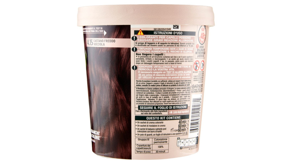 Garnier Good 4.15 Castano Freddo Nocciola, Colorazione Permanente Senza Ammoniaca