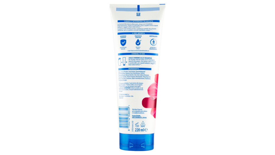 Head & Shoulders Balsamo Antiforfora Lisci & Setosi 220 Ml