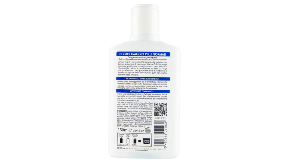 New Topexan Con Antibatterico Dermolavaggio Detergente Viso Anti-impurità Pelli Normali 150 Ml