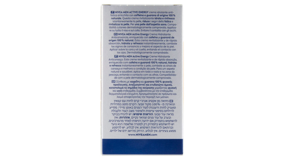 Nivea Men Active Energy Crema Idratante Anti Tiredness 50 Ml