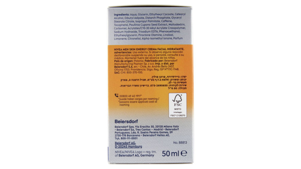 Nivea Men Active Energy Crema Idratante Anti Tiredness 50 Ml