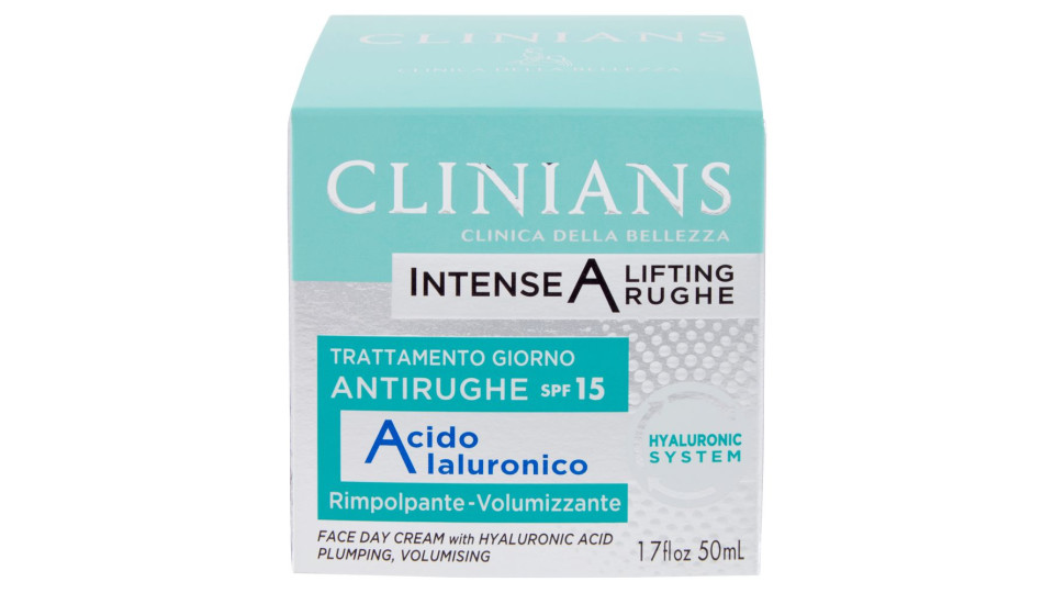 Clinians Intense A Lifting Rughe Trattamento Giorno Antirughe Spf 15 Acido Ialuronico 50 Ml