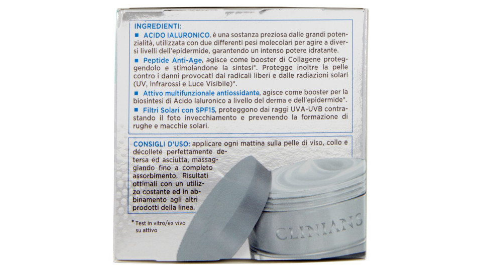 Clinians Intense A Lifting Rughe Trattamento Giorno Antirughe Spf 15 Acido Ialuronico 50 Ml