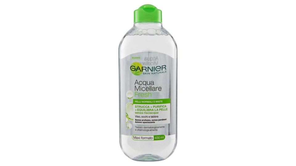 Garnier Skinactive Acqua Micellare Pelli Miste E Sensibili, Strucca, Purifica Ed Opacizza, 400 Ml