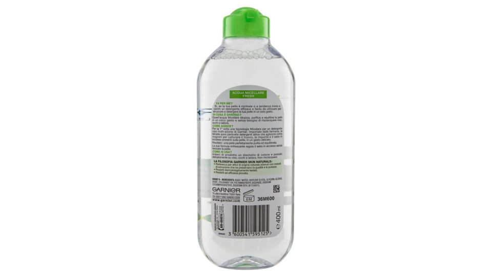 Garnier Skinactive Acqua Micellare Pelli Miste E Sensibili, Strucca, Purifica Ed Opacizza, 400 Ml
