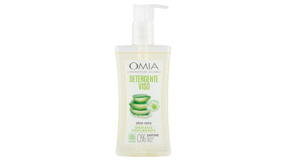 Omia Laboratori Ecobio Detergente Viso Idratante Equilibrante Aloe Vera 200 Ml