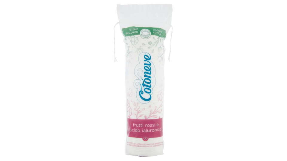 Cotoneve Dischetti Levatrucco Frutti Rossi E Acido Ialuronico 60 Pz