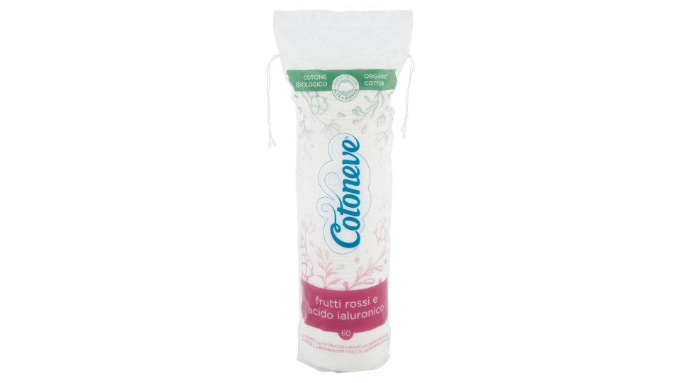 Cotoneve Dischetti Levatrucco Frutti Rossi E Acido Ialuronico 60 Pz