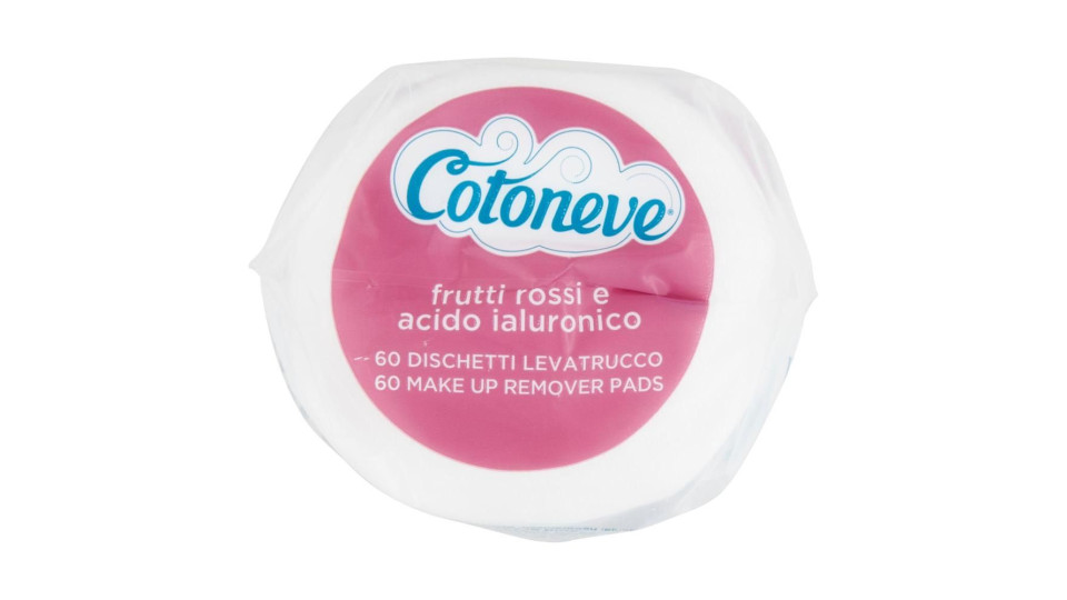 Cotoneve Dischetti Levatrucco Frutti Rossi E Acido Ialuronico 60 Pz