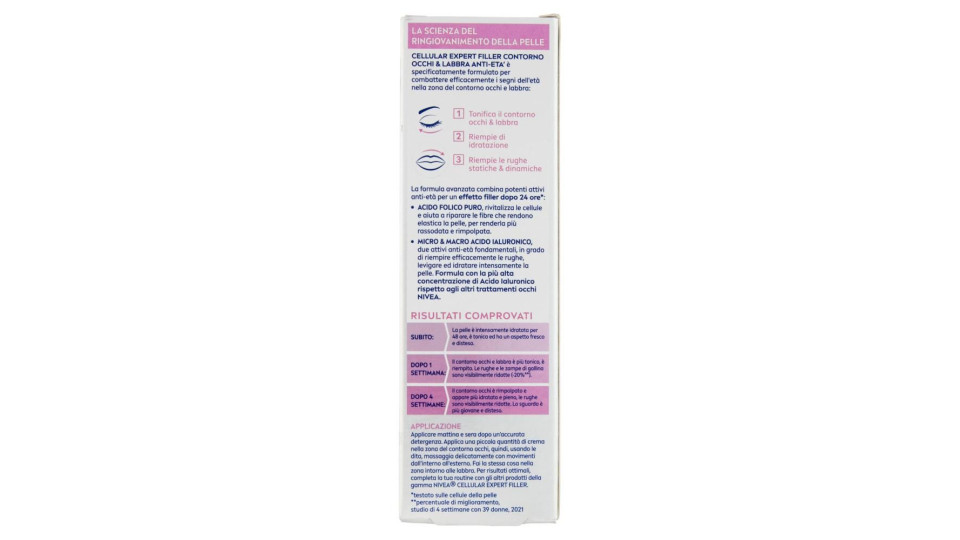 Nivea Cellular Expert Filler Contorno Occhi & Labbra Anti-età 15 Ml