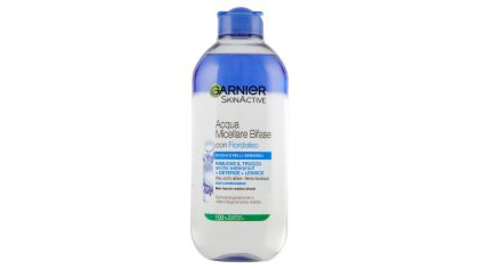 Garnier Skinactive Acqua Micellare Occhi Sensibili, Strucca Deterge Rilassa Senza Risciacquo 400 Ml